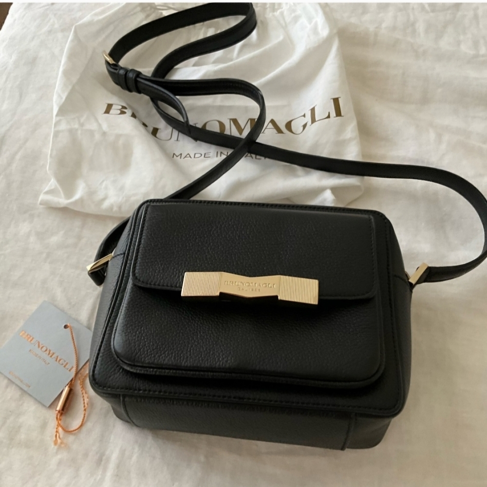 Bruno magli Chiseled Leather Camera Bag